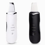 Ультразвуковой скрабер для чистки лица на аккумуляторе черный