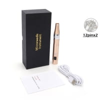 Металлический дермапен с дисплеем и аккумулятором WZY-01 (золотой, розовый, серебристый)